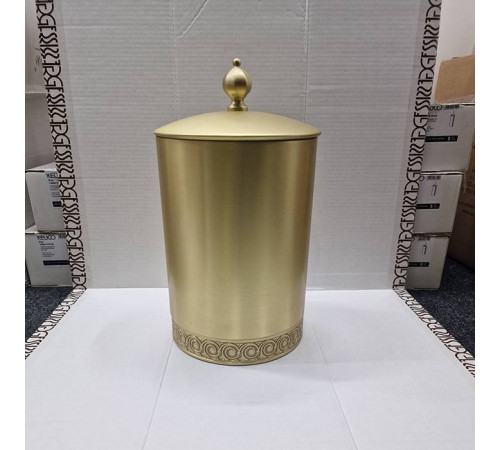 Ведро с крышкой 3SC Bally ручка Zar Matt Satin Brass FSC65/02LX