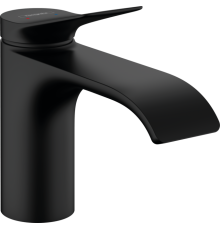 Смеситель для раковины hansgrohe Vivenis 80 мм со сливным гарнитуром черный матовый 75010670