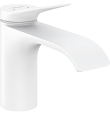 Смеситель для раковины hansgrohe Vivenis 80 мм со сливным гарнитуром белый матовый 75010700