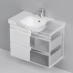 Тумба под раковину подвесная AM.PM Like 80 см 2 ящика белый глянец M80FHX0802WG