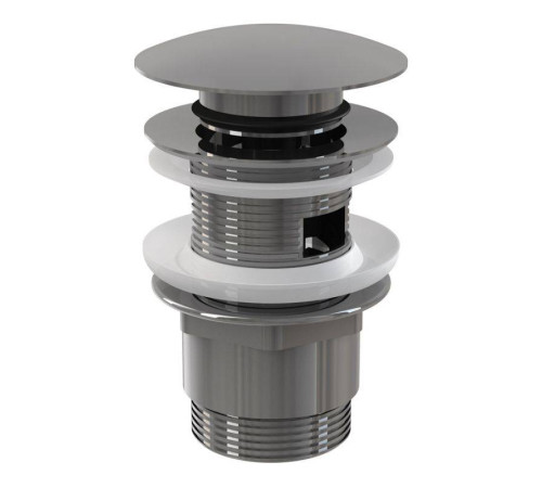 Выпуск AlcaPlast 1 1/4 Click-Clack с переливом большая пробка хром A390