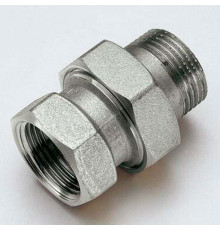 Разъемное соединение Tiemme 1/2 НВ прямое никелированное с прокладкой O-ring 1500073