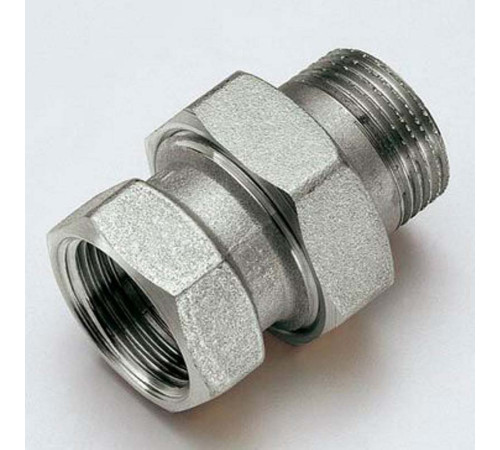 Разъемное соединение Tiemme 1/2 НВ прямое никелированное с прокладкой O-ring 1500073