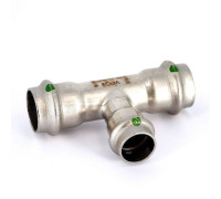 Тройник пресс Viega Sanpress Inox 22x18x22 мм нержавеющая сталь 435943