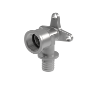 Уголок аксиальный Royal Thermo 20x1/2 ВР с настенным креплением латунь 1040921