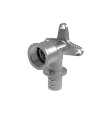 Уголок аксиальный Royal Thermo 20x1/2 ВР с настенным креплением латунь 1040921