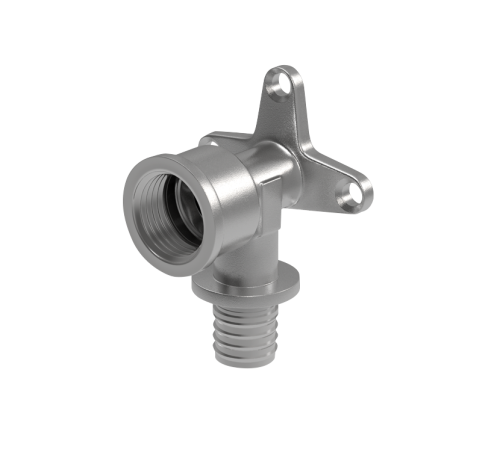 Уголок аксиальный Royal Thermo 20x1/2 ВР с настенным креплением латунь 1040921