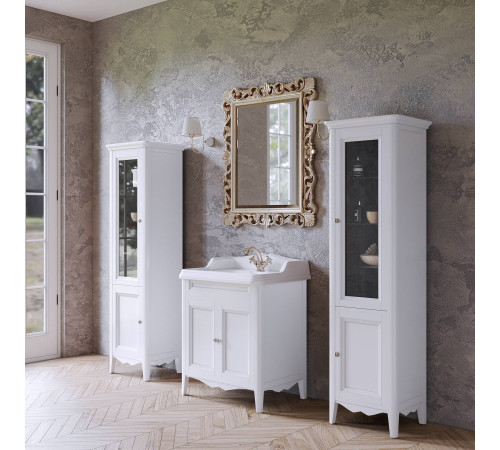 Комплект мебели для ванной Tiffany World Veronica Nuovo 73 см напольный белый VER2073-B/AR834bi
