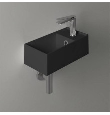 Раковина подвесная Simas Agile 40х20 см 1 отверстие правая черный матовый AG20 nero matt