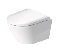 Унитаз подвесной Duravit D-Neo 48x37 см безободковый с сиденьем микролифт белый 45880900A1