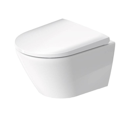 Унитаз подвесной Duravit D-Neo 48x37 см безободковый с сиденьем микролифт белый 45880900A1