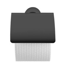 Держатель туалетной бумаги с крышкой подвесной Duravit Starck T черный матовый 0099404600