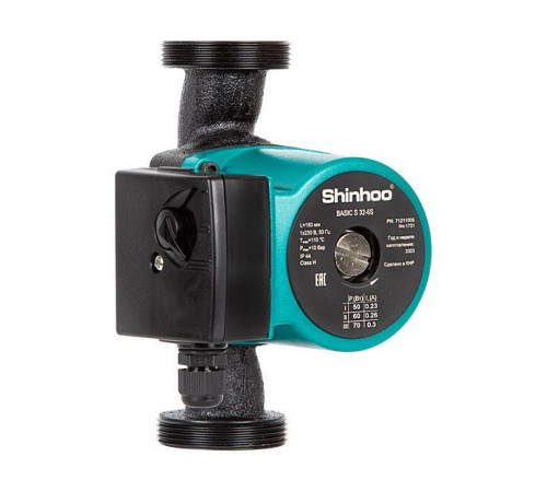 Насос циркуляционный Shinhoo BASIC S 32-6S 180 мм 70 Вт с гайками 71211005