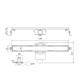 Трап душевой Plumberia Selection PS LINEAR 6x100 см комбинированный затвор нержавеющая сталь PSL100MT
