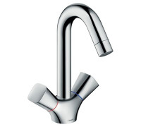 Смеситель для раковины Hansgrohe Logis двуручный без донного клапана 71221000