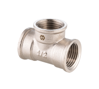 Тройник Hogert 1 1/2 ВВВ латунь никелированная BF51108