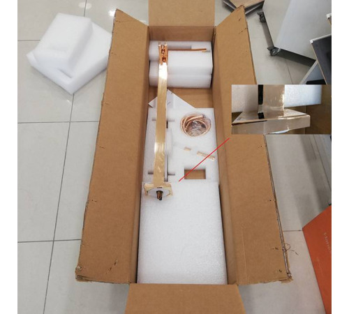 Смеситель напольный Bongio Line излив 212 мм розовое золото 67534OA0DPREU