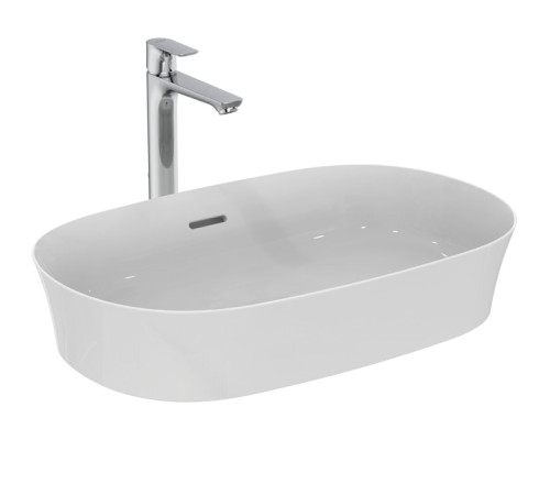 Раковина накладная Ideal Standard Ipalyss 60 см без отверстия Diamatec белый E139701