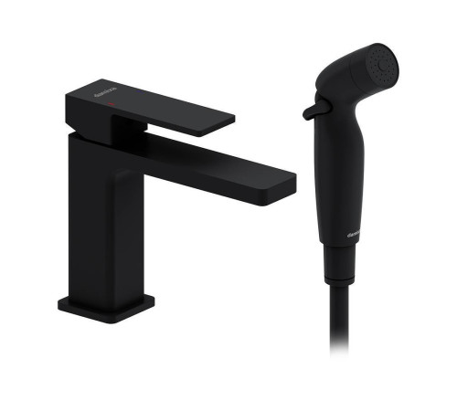 Смеситель для раковины AM.PM Gala с гигиеническим душем черный матовый F530300300