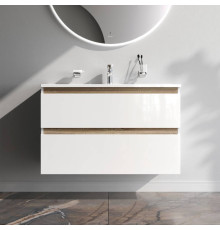 Тумба под раковину подвесная AM.PM X-Joy 100 см 2 ящика белый глянец M85AFHX1002WG