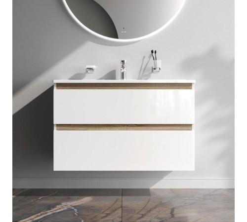 Тумба под раковину подвесная AM.PM X-Joy 100 см 2 ящика белый глянец M85AFHX1002WG