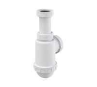 Сифон бутылочный Alca 1 1/4 x 40 мм для раковины под донный клапан белый AG210722154