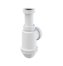 Сифон бутылочный Alca 1 1/4 x 40 мм для раковины под донный клапан белый AG210722154