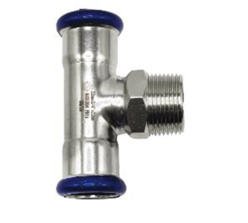 Тройник Comisa Inox-Press 22х1/2х22 мм НР нержавеющая сталь SS642060406