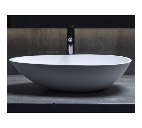 Раковина накладная Salini Paola 58х34.5х14 см S-Stone белый матовый 1101201SM