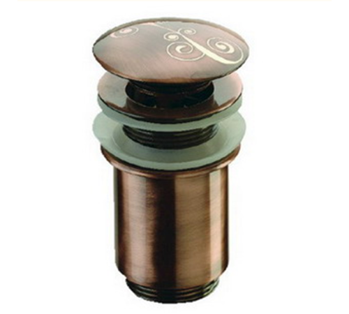 Донный клапан для раковины Daniel Revival Decora с переливом автомат золото A735YC 88