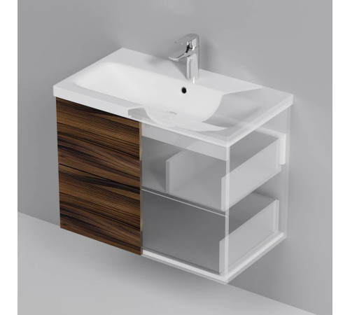 Тумба под раковину подвесная AM.PM Gem 75 см 2 ящика орех M90FHX0752HF