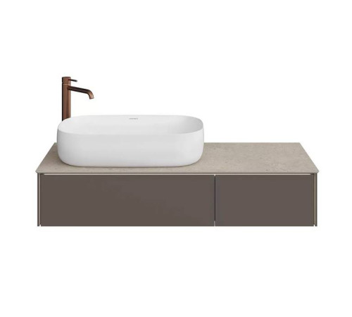 Тумба под раковину подвесная Kerama Marazzi Magica 115.4х48.5х22 см 2 ящика вечерний серый матовый MA.120.2/EGR.M