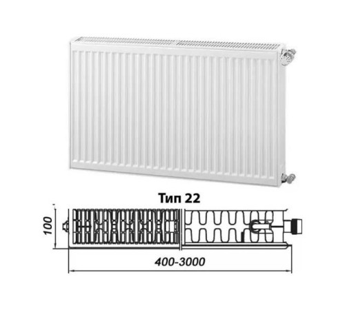 Радиатор стальной панельный Kermi therm-x2 Profil-K FK0 тип 22 300x400 мм боковое подключение FK0220300401N2