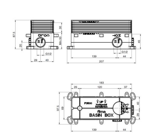 Внутренняя часть смесителя FIMA Carlo Frattini F3500