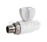 Кран шаровой радиаторный Fusitek PPR прямой 20 мм х 1/2 НР FT07301