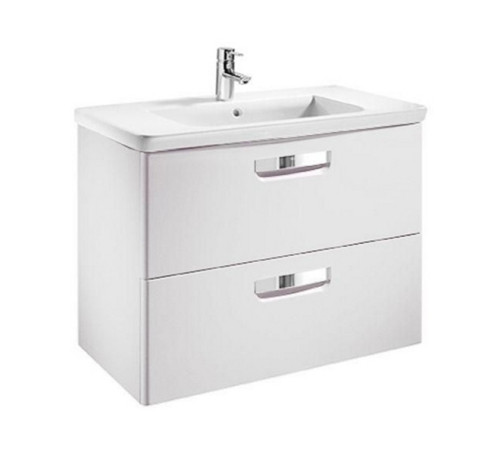 Тумба под умывальник подвесная Roca The Gap 2 ящика 777х602х412 мм Белый глянец ZRU9302877