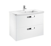 Тумба под умывальник подвесная Roca The Gap 2 ящика 677х602х412 мм Белый глянец ZRU9302878