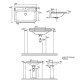 Раковина Kerasan Waldorf 80х55 см 1 отверстие керамическая белый/золото 4141K1bi/cr*1/811391oro