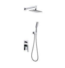 Душевая система Boheme Venturo встраиваемая со смесителем верхним и ручным душем хром глянцевый 374