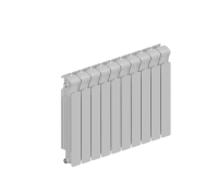Радиатор биметаллический RIFAR MONOLIT 500 11 секций боковое подключение RAL 9016 MN-500-11