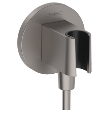 HG 26 888 340 Fixfit Porter S Шланговое подключение с держателем ручного душа, шлиф. черный хром 26888340