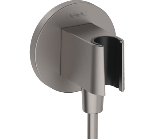 HG 26 888 340 Fixfit Porter S Шланговое подключение с держателем ручного душа, шлиф. черный хром 26888340