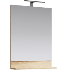 Зеркало с полкой и светильником AQUANET Фостер 60 дуб сонома 600х800х140 мм FOS0206DS