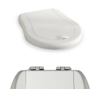 Сиденье для унитаза Kerasan Retro New микролифт белое петли хром 108901