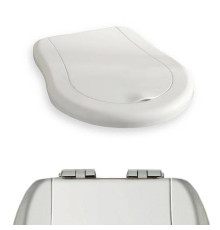 Сиденье для унитаза Kerasan Retro New микролифт белое петли хром 108901