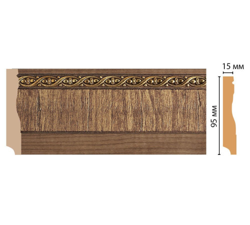 Плинтус напольный DECOMASTER 153-3 ДМ 95х12х2400 мм 153-3 ДМ