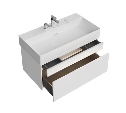 Тумба подвесная Kerama Marazzi Logica 86.8x46x40.3 см 2 ящика белоснежный LOG.90.2\WHT