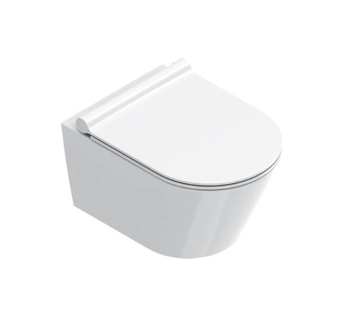 Унитаз подвесной Catalano Zero 50x35 см безободковый с сиденьем 0111500001