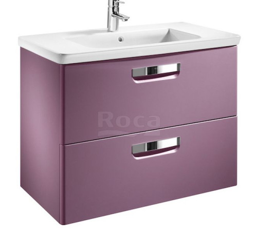Тумба под умывальник Roca The Gap подвесная 2 ящика 677х602х412 мм фиолетовая ZRU9302741
