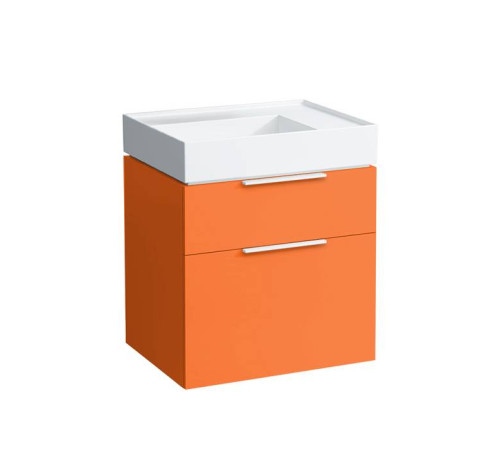 Комплект тумба и раковина Laufen Kartell 60х46х73 см 2 ящика с сифоном оранжевый глянцевый 4.0755.2.033.635.1 / 8.1033.4.000.112.1